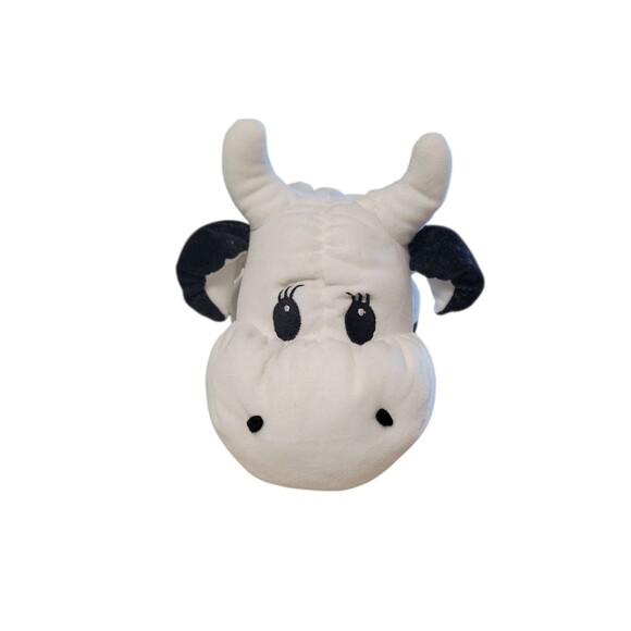 Vintage Commonwealth Puffy Cow Black & White Quilted Stuffed Animal 16" Soft - Picture 2 of 6